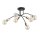 Deckenlampe Metall 6x E27 55 cm Schwarz Gold Retro Design