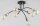Deckenlampe Metall 6x E27 55 cm Schwarz Gold Retro Design