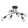Deckenlampe Schwarz Metall 55 cm, 8x E27 Retro Design