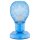 Tischlampe Metall 21 cm hoch Blau E14 Drahtschirm