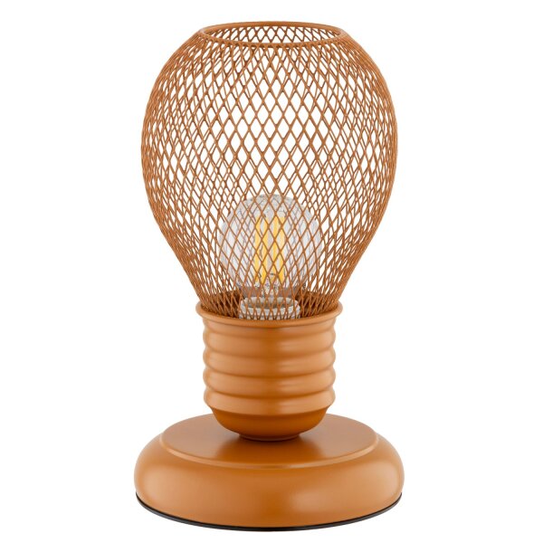 Kinderzimmerleuchte Tisch Metall 21 cm Dunkelorange E14