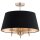 Deckenleuchte rund &Oslash; 50 cm Gold Schwarz 3-flammig E14 Jugendstil