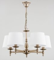 Kronleuchter Gold Weiß 64 cm Jugendstil 5x E14...