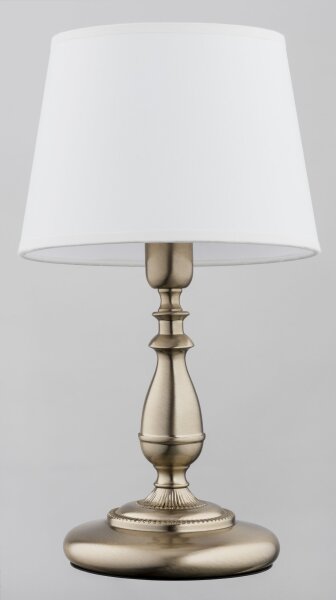 Tischleuchte E14 35 cm hoch Gold Weiß Jugendstil