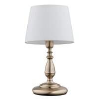 Tischleuchte E14 35 cm hoch Gold Weiß Jugendstil