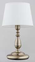 Tischleuchte E14 35 cm hoch Gold Weiß Jugendstil