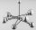 Deckenlampe Rauchglas Metall 62 cm 6x E14 Schwarz Grau