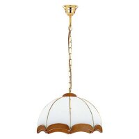 Hängelampe Glas Metall Ø 37 cm Gold...