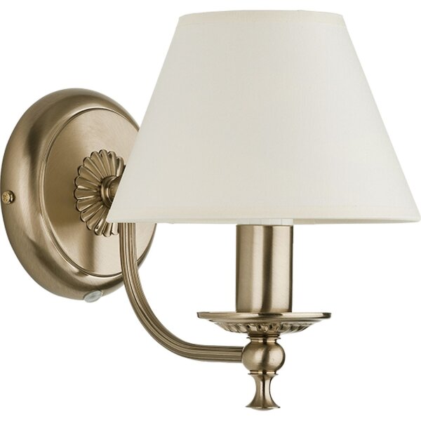 Wandlampe Messing Antik Creme E14 Jugendstil 21 cm