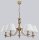 Kronleuchter Jugendstil 48,8 cm E14 Messing Antik Creme