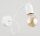 Wandlampe Weiß Metall H: 22 cm E27 Retro Design