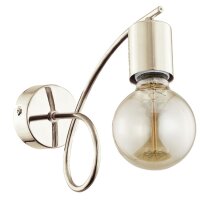 Wandlampe Metall Gold Retro 22 cm E27 für...