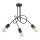 Deckenlampe Metall Schwarz 3-flammig E27 48 cm Retro