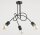 Deckenlampe Metall Schwarz 3-flammig E27 48 cm Retro