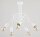 Deckenlampe Metall 50 cm Weiß 5-flammig E27 Retro