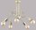 Deckenlampe Metall E27 5-flammig Gold Retro 50 cm