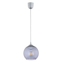 H&auml;ngelampe Kugel &Oslash; 20 cm Rauchglas Graphit Retro Design