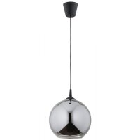 Hängelampe Schwarz Rauchglas D: 25 cm E27 Retro...