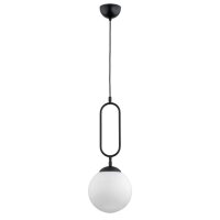 Hängeleuchte Metall Glas E27 Ø 20 cm Retro...