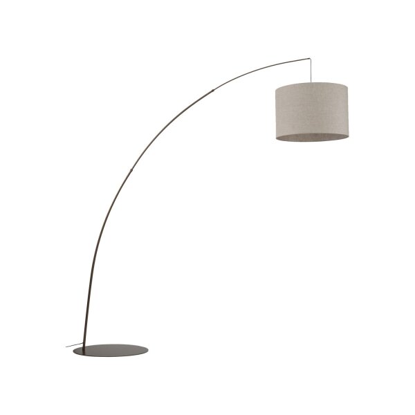 Bogenleuchte Stoff Braun blendarm E27 190 cm Modern