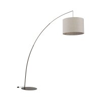 Bogenleuchte Stoff Braun blendarm E27 190 cm Modern