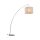 Bogenleuchte Stoff Braun blendarm E27 190 cm Modern