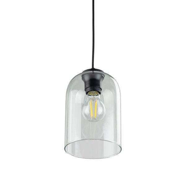 Pendelleuchte Schwarz modern B:14 cm Metall E27 Grün