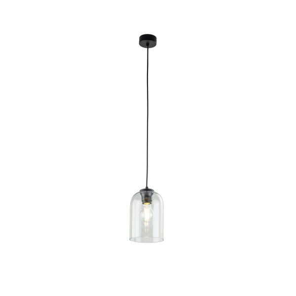 Pendelleuchte Schwarz modern B:14 cm Metall E27 Grün