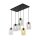Pendelleuchte Schwarz Metall 58 cm E27 stilvoll Glas