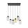 Pendelleuchte Schwarz Metall 58 cm E27 stilvoll Glas