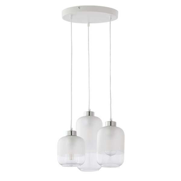 Pendelleuchte Glas Transparent E27 B:34 cm stilvoll