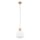Pendelleuchte Beige Glas Holz Metall B:20 cm E27
