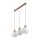 Pendelleuchte Modern Metall Holz Glas Beige 72 cm E27