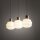 Pendelleuchte Modern Metall Holz Glas Beige 72 cm E27