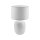 Tischlampe Glas Weiß E27 48 cm elegant Stoff stilvoll