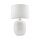 Tischlampe Glas Weiß E27 48 cm elegant Stoff stilvoll