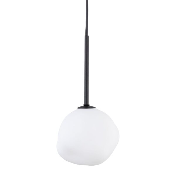 Pendelleuchte zeitlos Metall Schwarz B:15 cm G9 Weiß