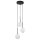 Pendelleuchte Glas Metall B:27 cm Weiß Schwarz G9