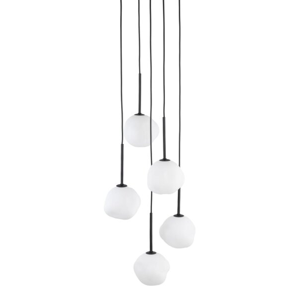 Pendelleuchte Schwarz B:37 cm Glas Metall G9 blendarm