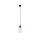 Pendelleuchte Metall Schwarz B:14 cm E27 Glas Rosa