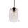 Pendelleuchte Metall Schwarz B:14 cm E27 Glas Rosa