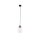 Pendelleuchte Metall Schwarz B:14 cm E27 Glas Rosa