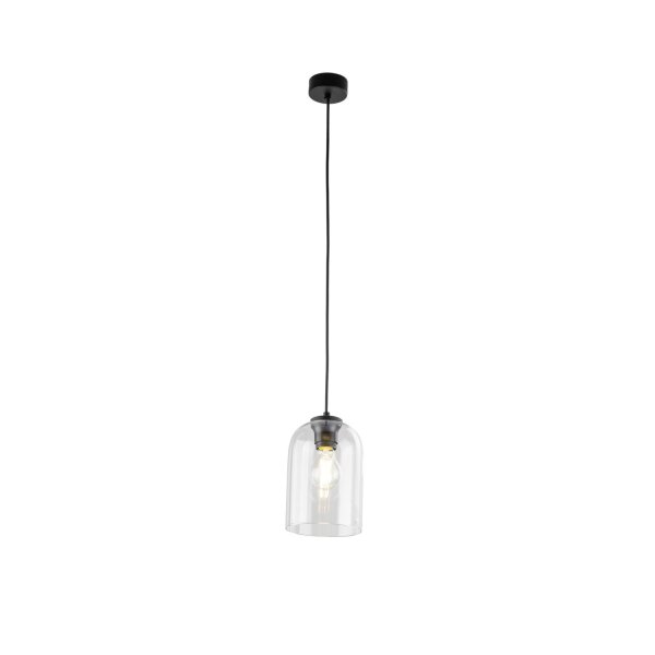 Pendelleuchte Glas Metall Transparent E27 B:14 cm