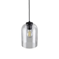 Pendelleuchte Glas Metall Transparent E27 B:14 cm