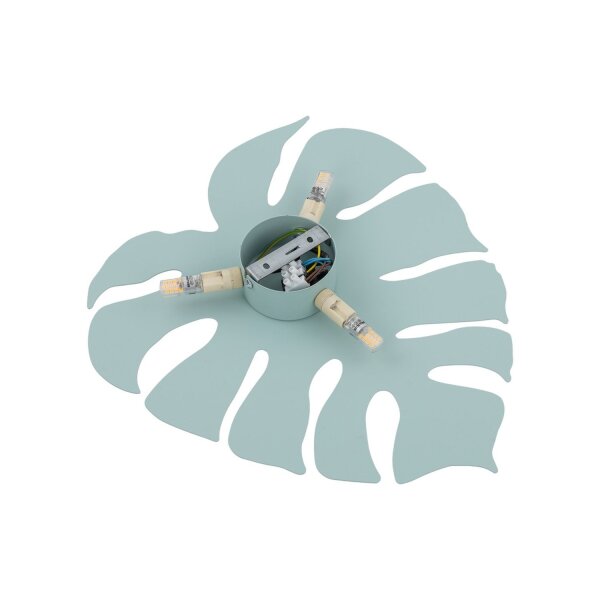 Wandleuchte 3-flammig in Mint G9 B:35 cm Stahl elegant