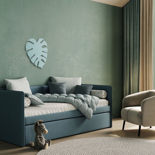 Wandleuchte 3-flammig in Mint G9 B:35 cm Stahl elegant