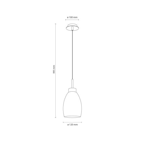 Pendelleuchte Chrom Metall B:12 cm E27 Glas Weiß