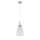 Pendelleuchte Chrom Metall B:12 cm E27 Glas Weiß