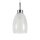 Pendelleuchte Chrom Metall B:12 cm E27 Glas Weiß