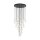 Elegante Pendelleuchte Glas B:62 cm G9 Schwarz Gold